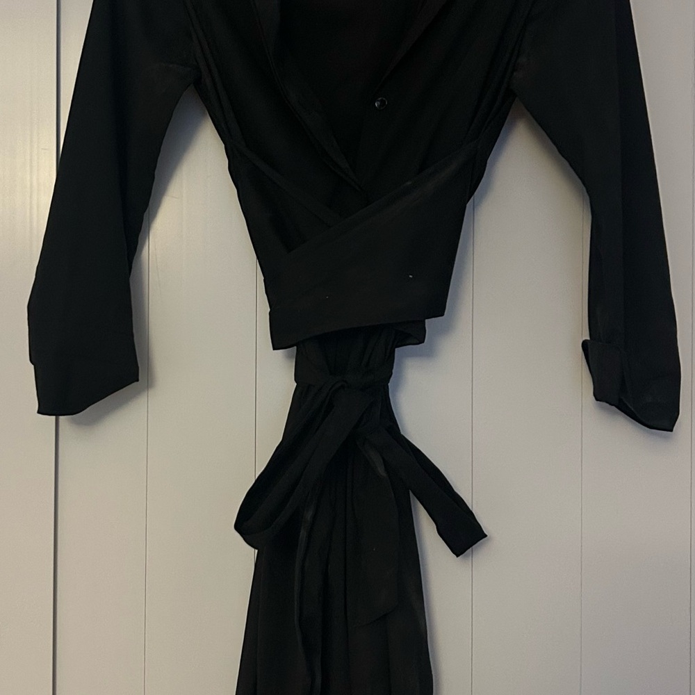 Theory Black Long Sleeve Dress